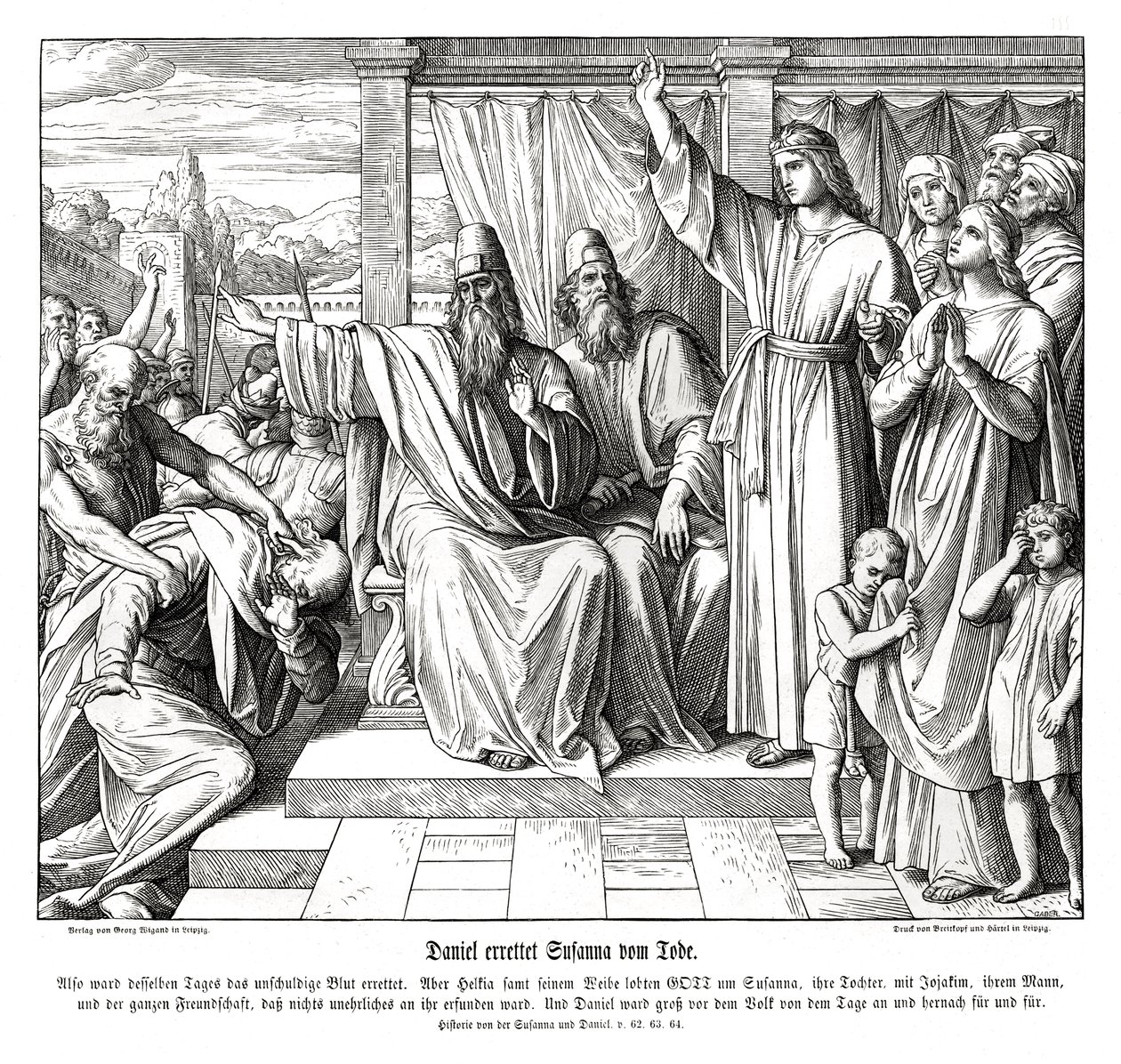Daniel verschont Susannas Leben, Susanna und Daniel von Julius Schnorr von Carolsfeld