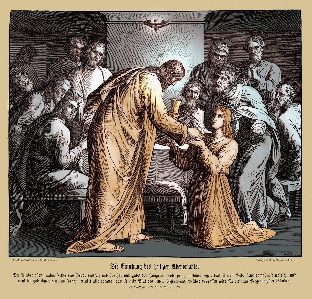 Eucharistie, Evangelium nach Matthäus von Julius Schnorr von Carolsfeld