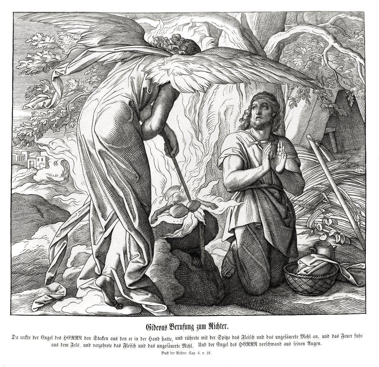 Gideon wird als Richter berufen, Richter von Julius Schnorr von Carolsfeld