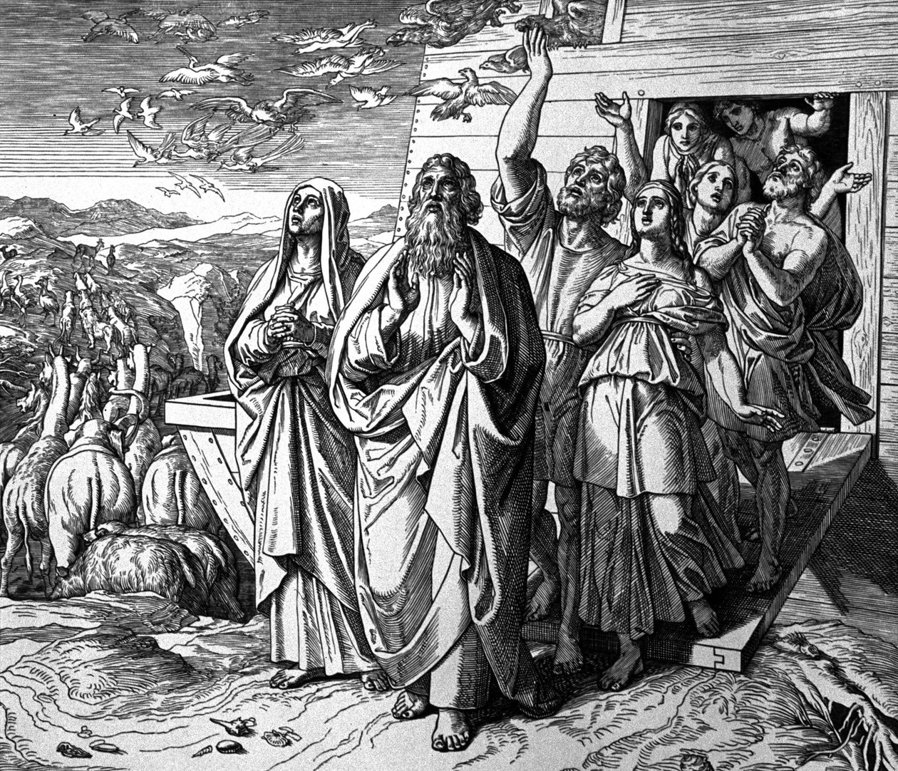 Noah verlässt die Arche nach der Sintflut von Julius Schnorr von Carolsfeld