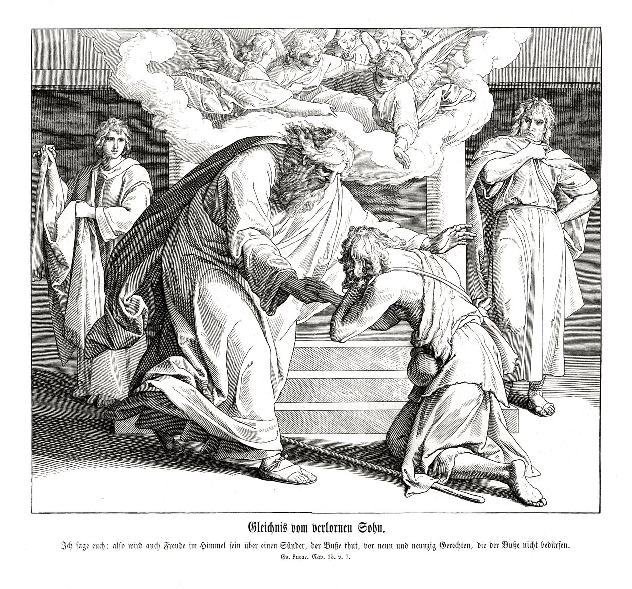 Das Gleichnis vom barmherzigen Samariter, Evangelium nach Lukas von Julius Schnorr von Carolsfeld