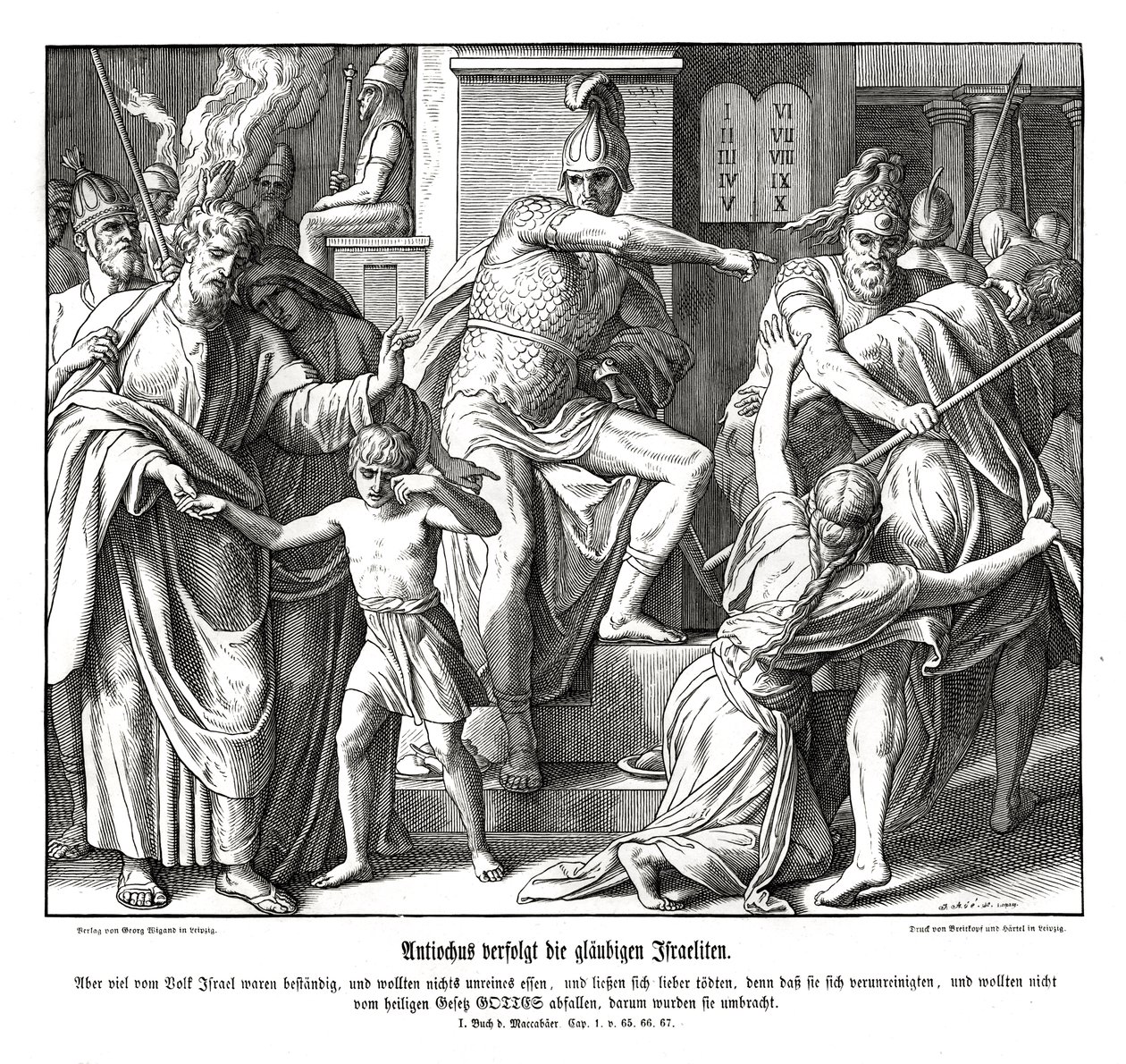 Verfolgung der Israeliten durch Antiochus von Julius Schnorr von Carolsfeld
