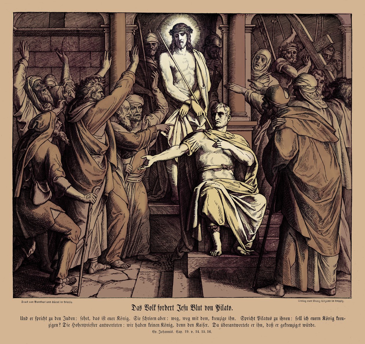 Pontius Pilatus, Evangelium nach Johannes von Julius Schnorr von Carolsfeld