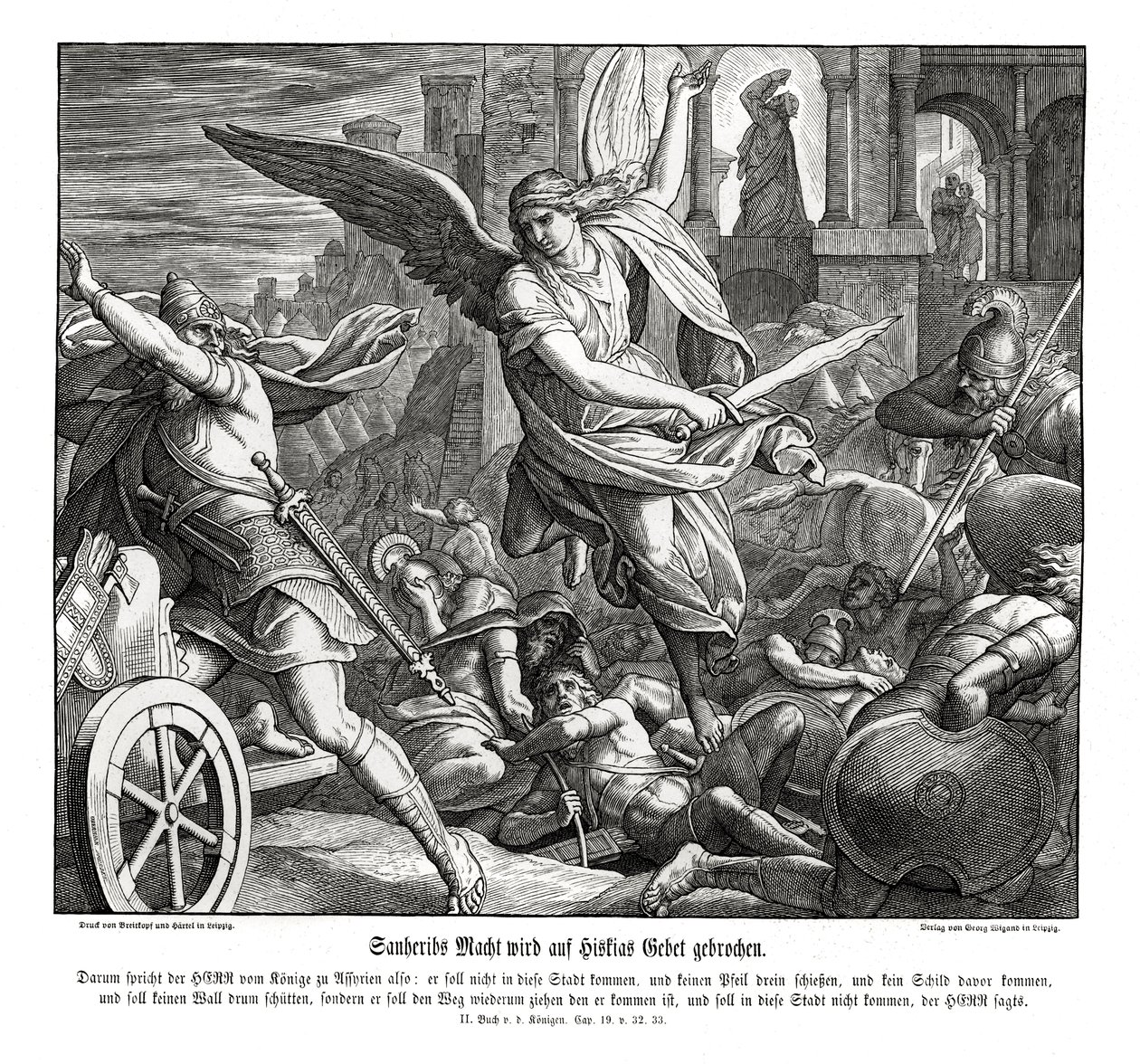 Gebet von Hiskia, 2. Könige von Julius Schnorr von Carolsfeld