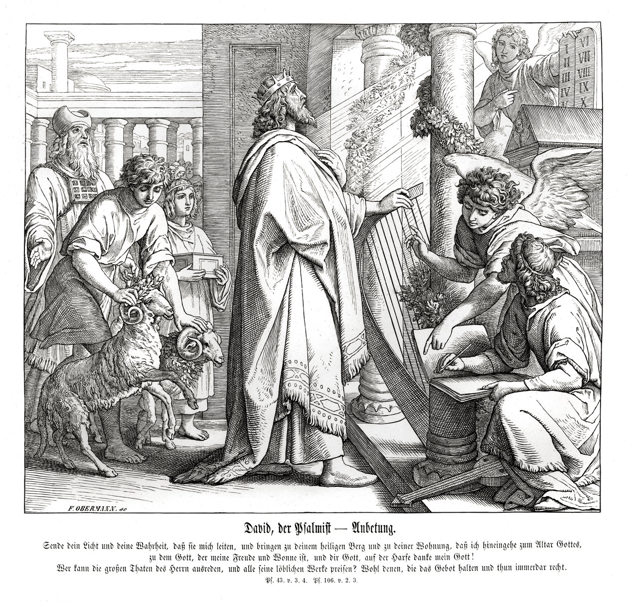 Psalmen - Anbetung von Julius Schnorr von Carolsfeld