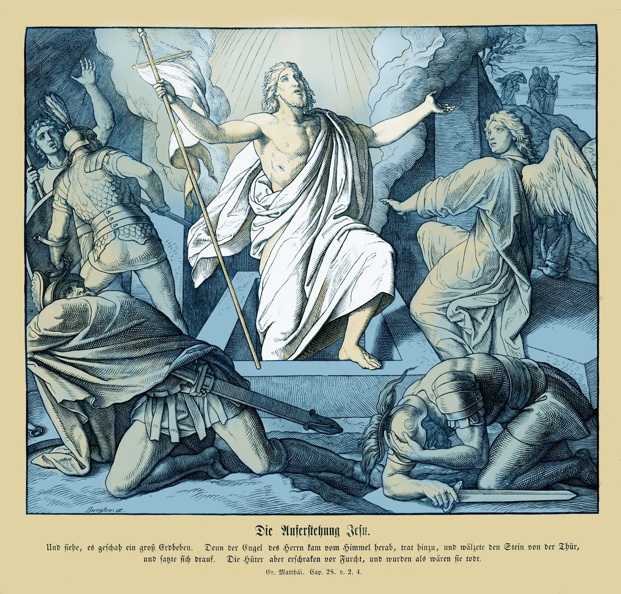 Auferstehung Jesu, Evangelium nach Matthäus von Julius Schnorr von Carolsfeld