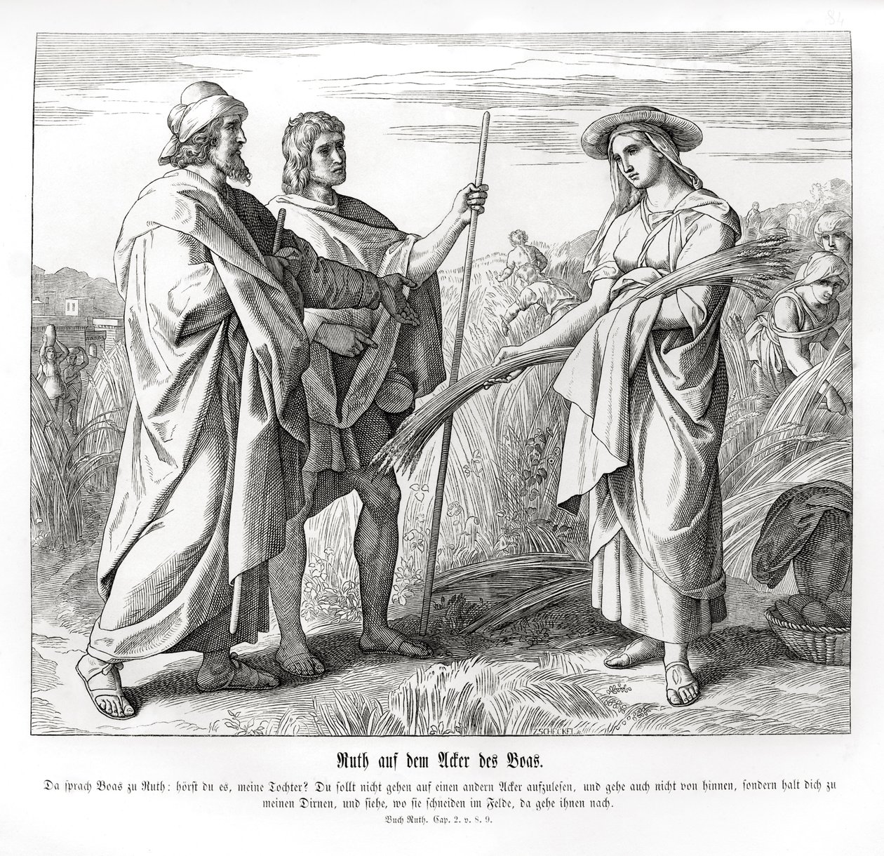 Ruth auf den Feldern von Boas, Ruth von Julius Schnorr von Carolsfeld