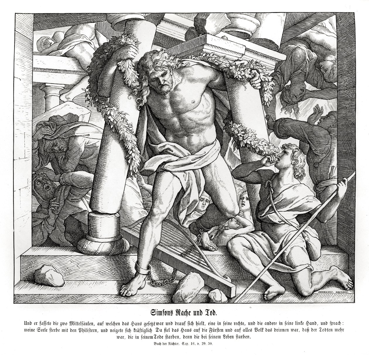 Samsons Rache und Tod, Richter von Julius Schnorr von Carolsfeld