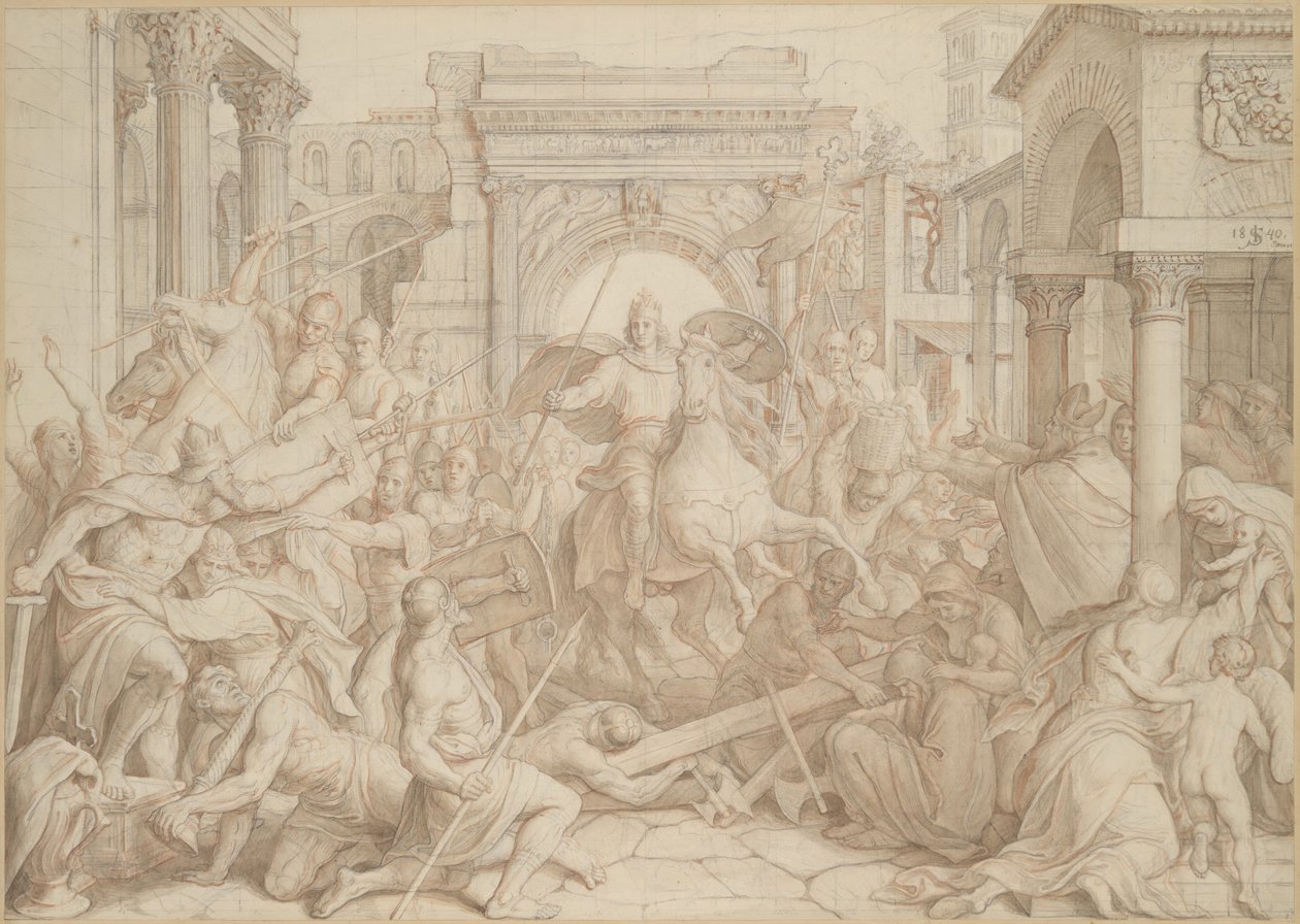 Der Einzug Karls des Großen in Pavia von Julius Schnorr von Carolsfeld