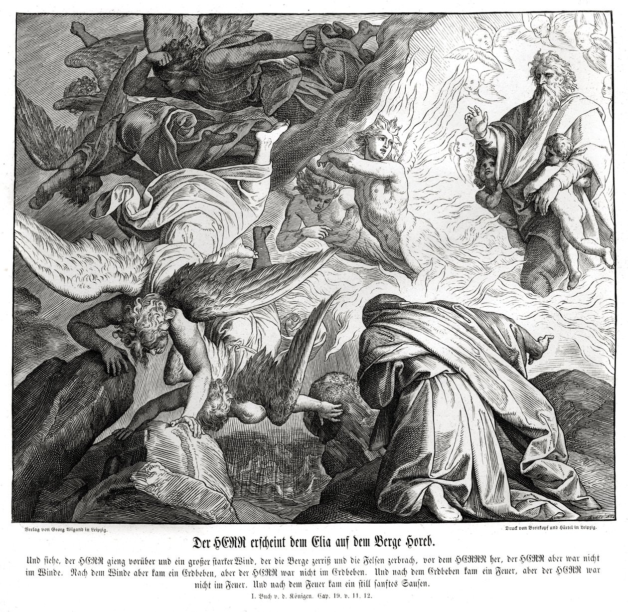 Der Herr erscheint Elia auf dem Berg Horeb von Julius Schnorr von Carolsfeld