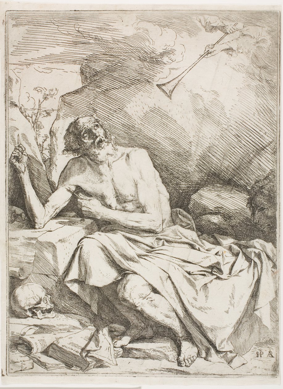 Der heilige Hieronymus hört die Posaune des Jüngsten Gerichts von Jusepe de Ribera