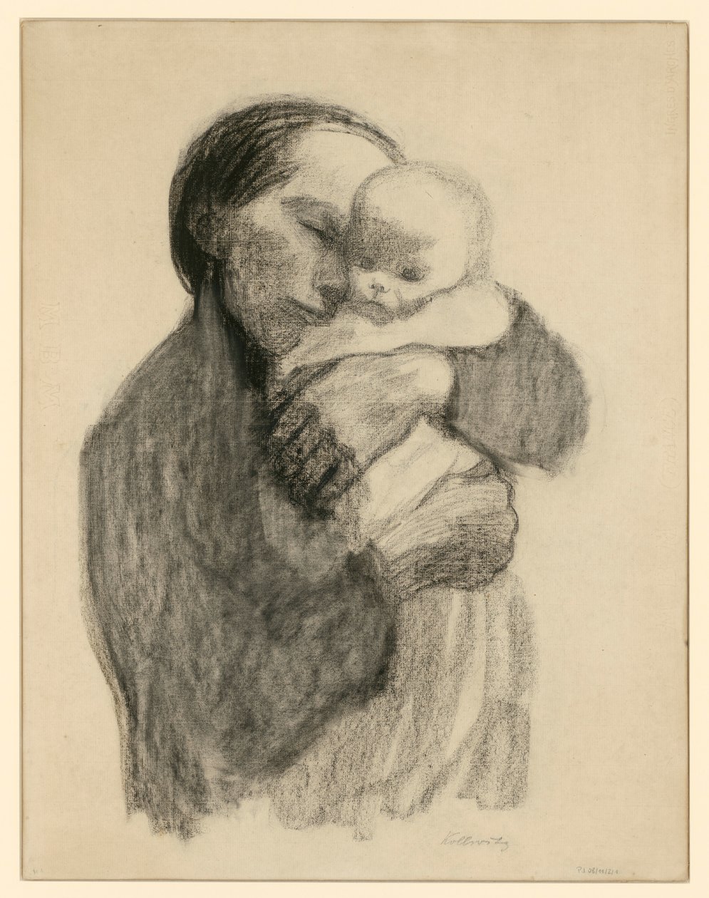 Mutter mit Säugling im Arm von Käthe Kollwitz