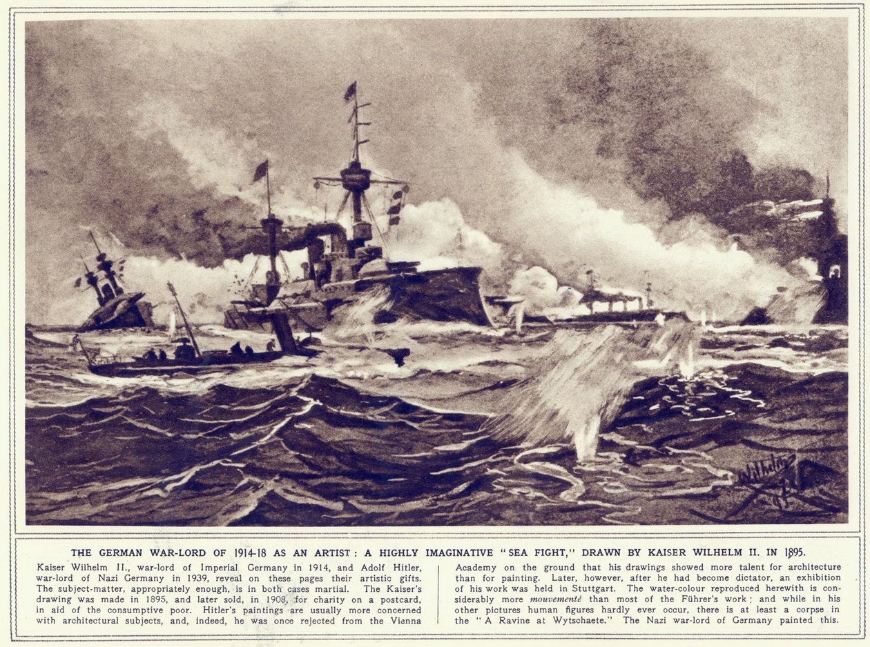 Eine Seeschlacht, gemalt 1895 und veröffentlicht in 