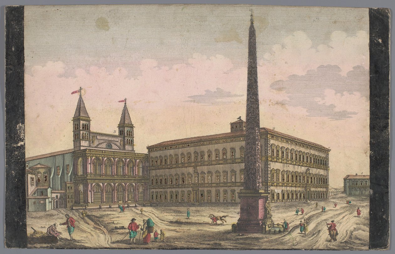 Ansicht der Piazza di San Giovanni in Laterano in Rom von Kaiserlich Franziskische Akademie