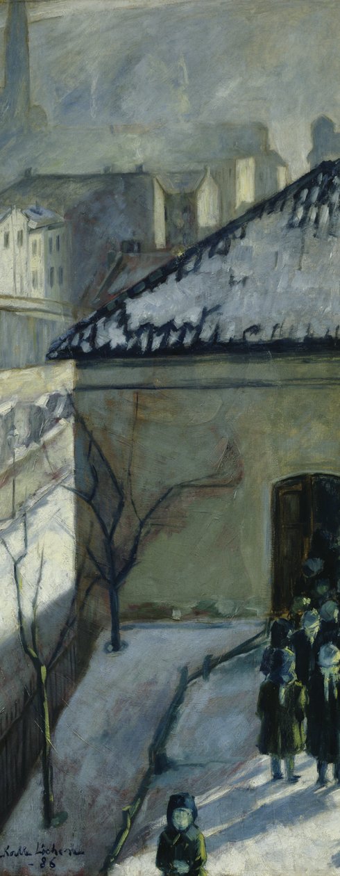 Blick auf die Ruseloekka-Schule, Oslo von Kalle Lochen