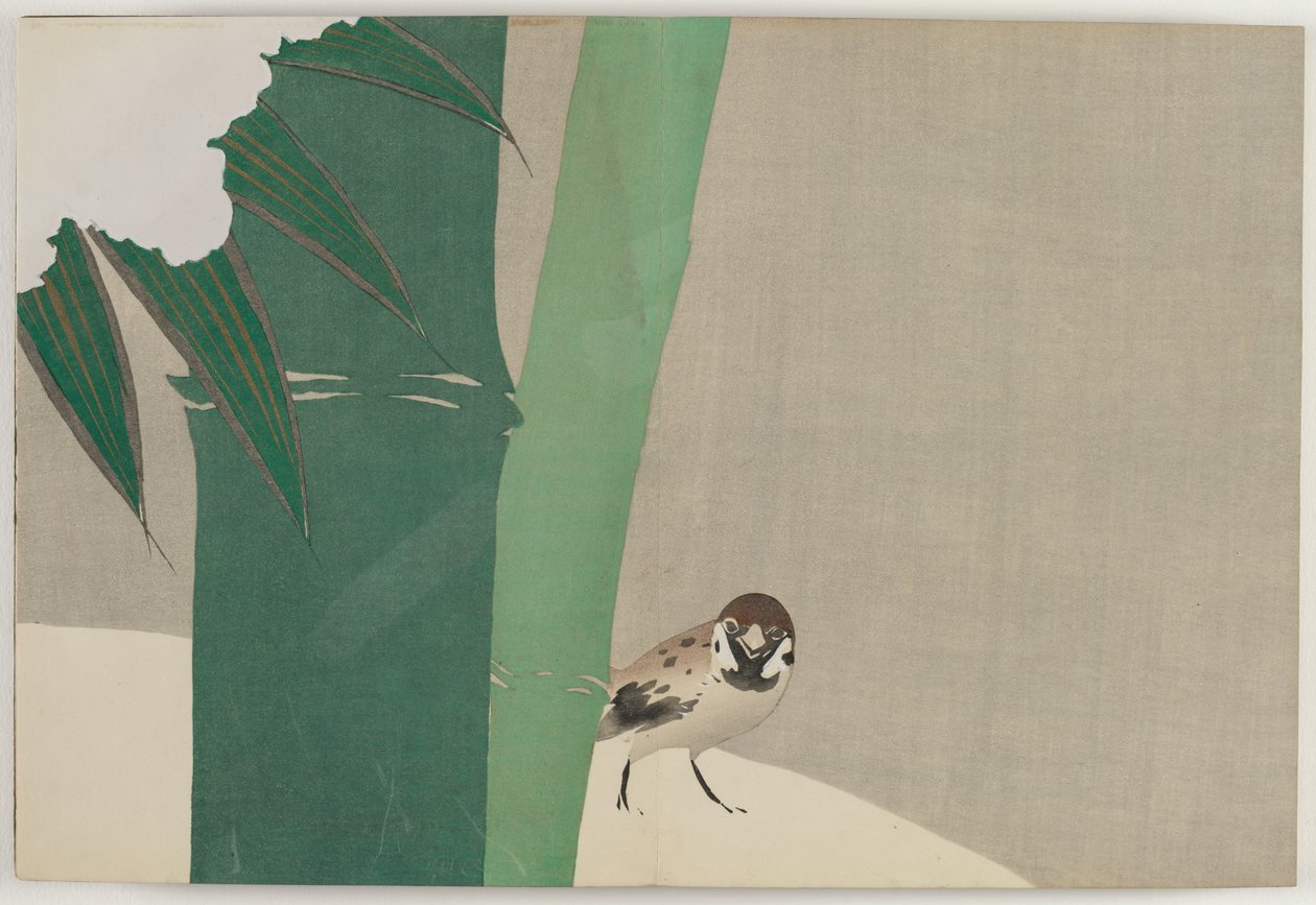 Blumen von hundert Welten (Momoyogusa): Bambus im Schnee von Kamisaka Sekka