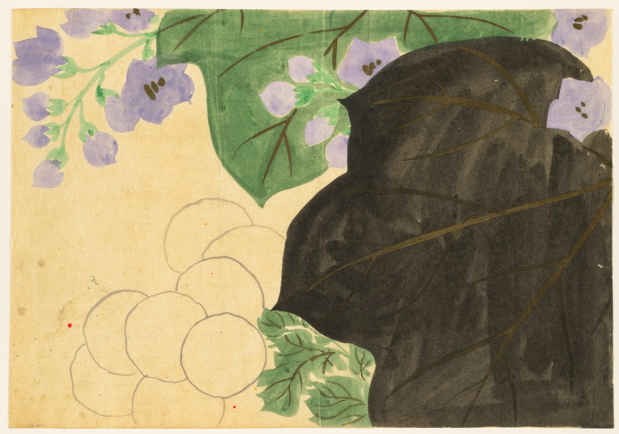 Blumen von hundert Welten (Momoyogusa): Chrysantheme und Paulownia (Kikukiri) von Kamisaka Sekka