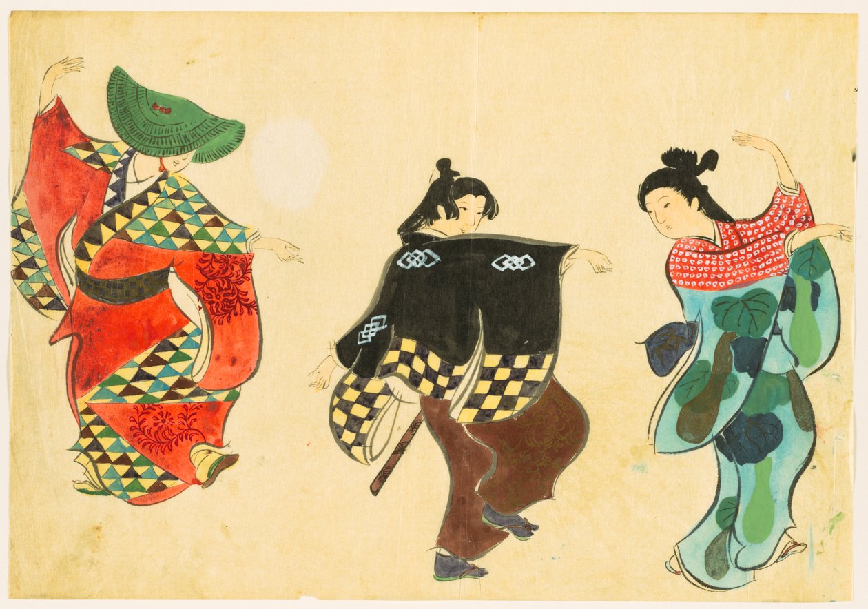 Blumen von hundert Welten (Momoyogusa): Tanzen (Odori) von Kamisaka Sekka