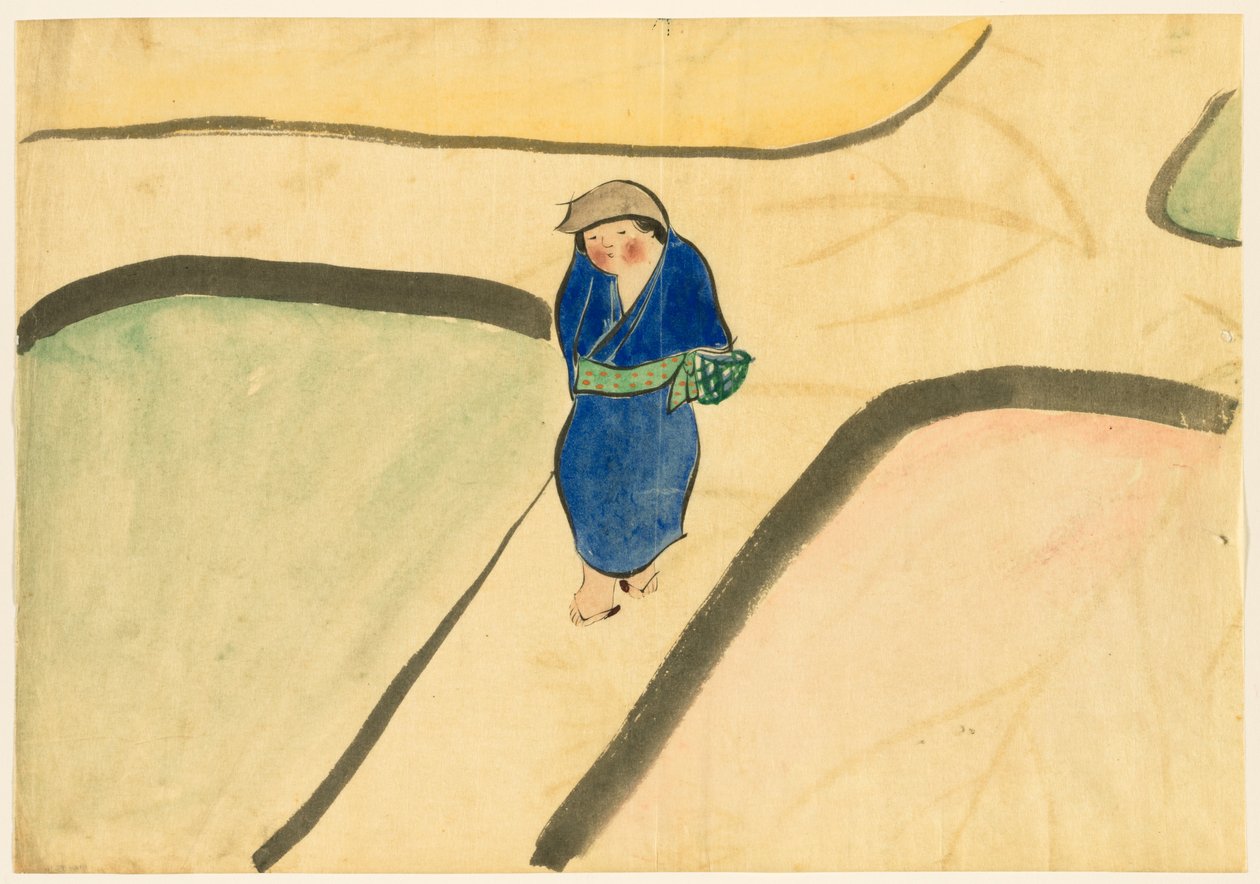 Blumen von hundert Welten (Momoyogusa): Frühlingsfeld (Haru no tanomo) von Kamisaka Sekka