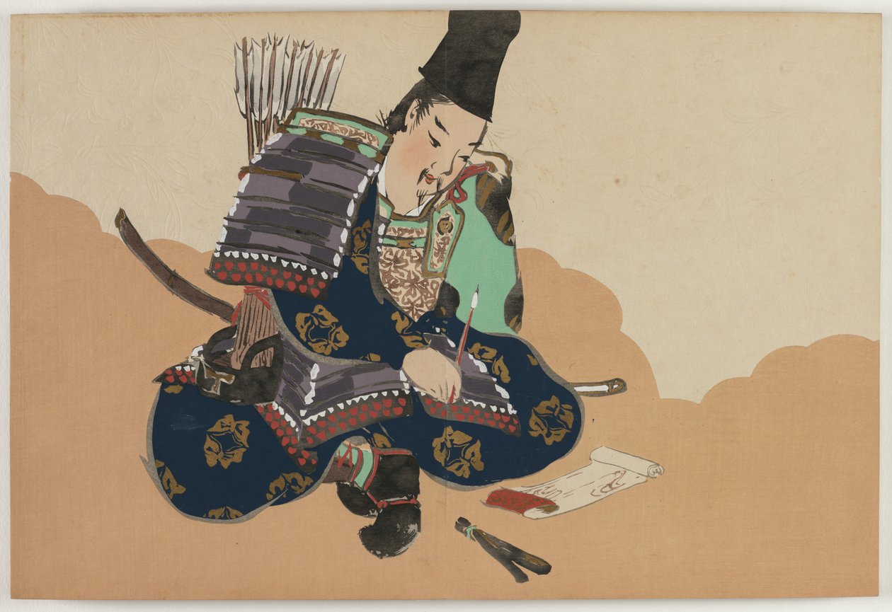 Blumen von hundert Welten (Momoyogusa): Taira no Tadanori von Kamisaka Sekka