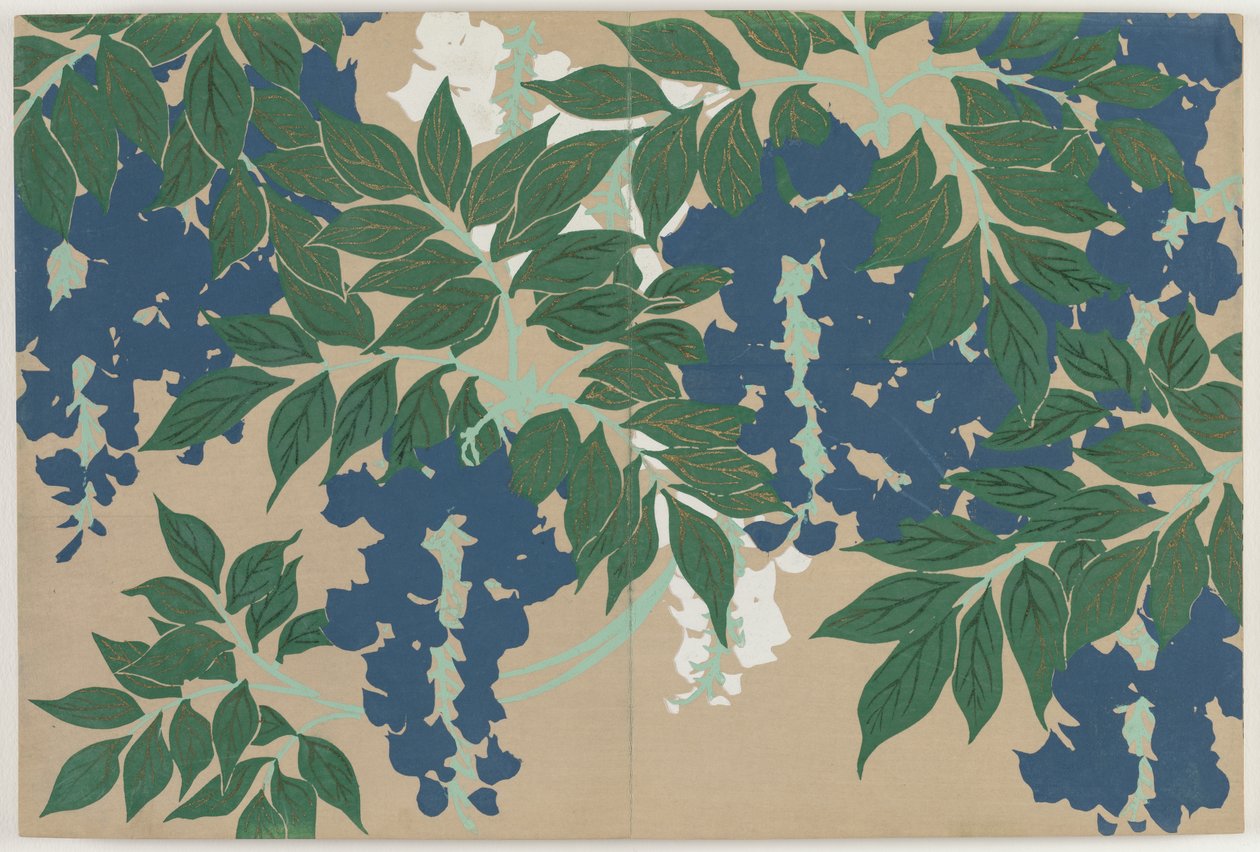 Blumen von hundert Welten (Momoyogusa): Glyzinien von Kamisaka Sekka