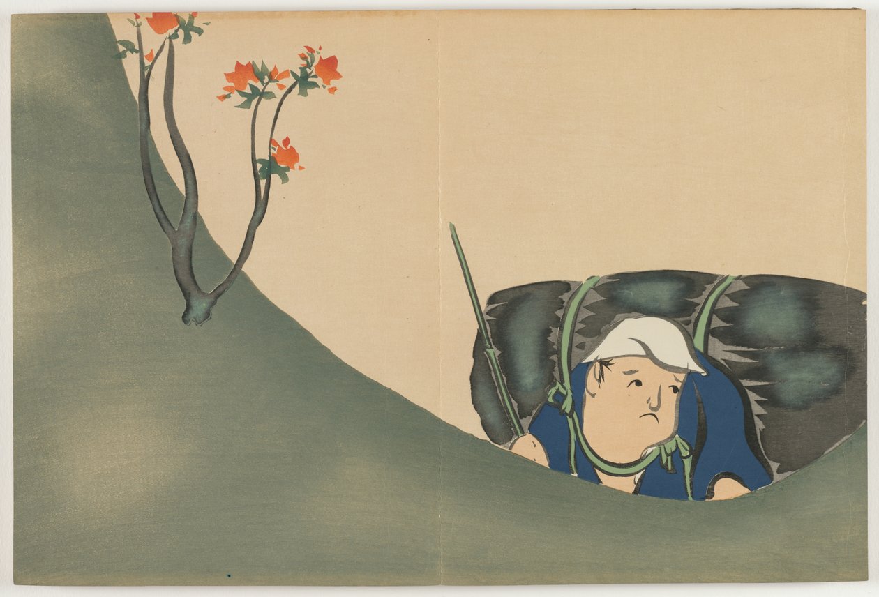 Blumen von hundert Welten (Momoyogusa): Holzfäller von Kamisaka Sekka