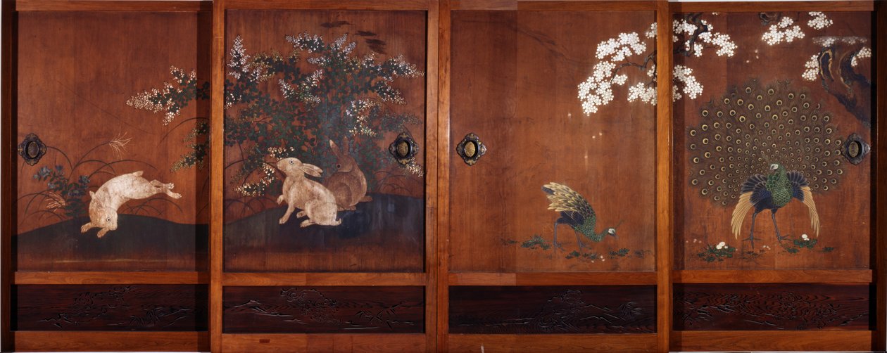 Gemälde auf Schiebetüren, ca. 1700 von Kano Tsunenobu