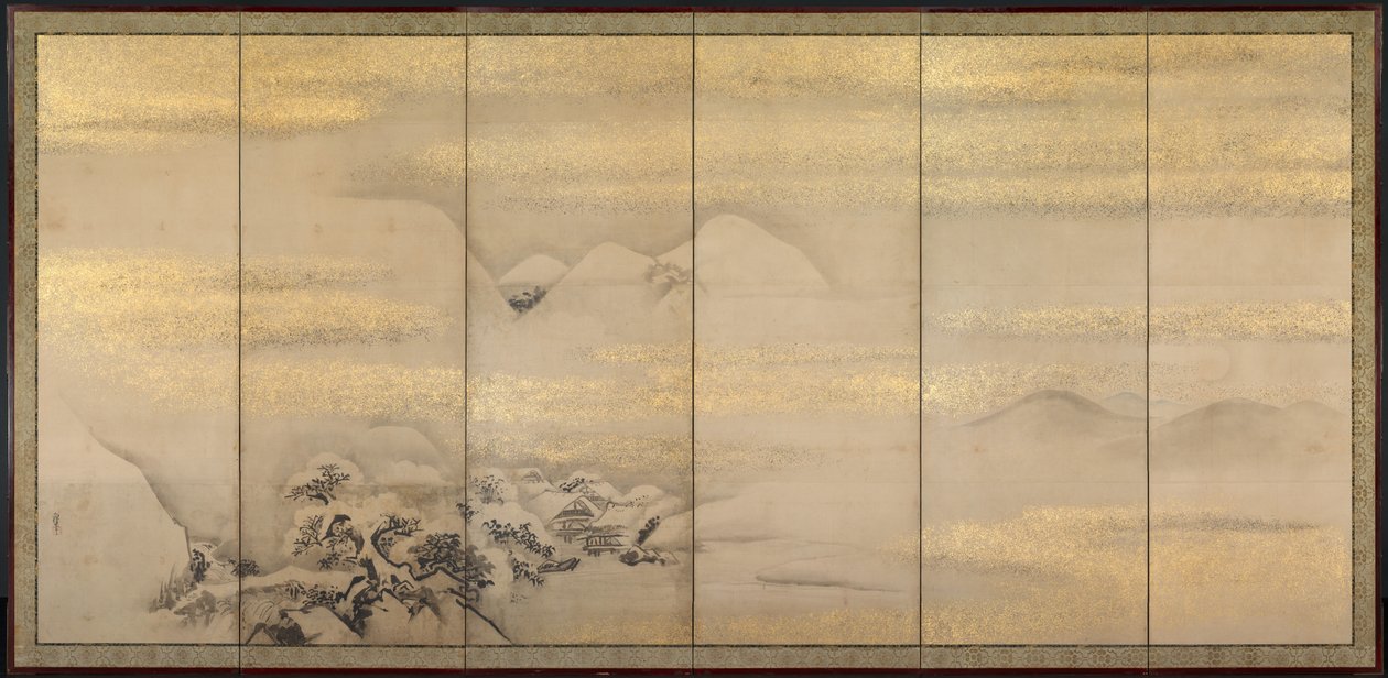 Sommer- und Winterlandschaften (eines von einem Paar) von Kano Naonobu