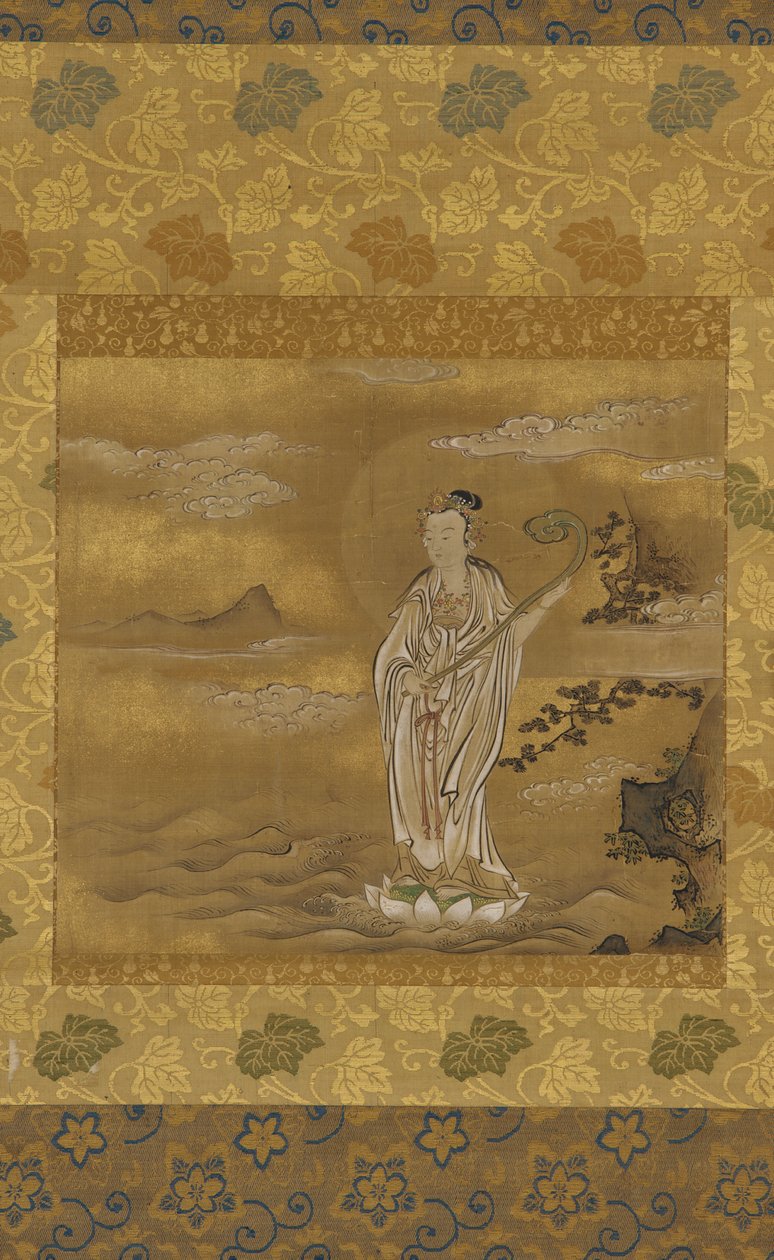 Bodhisattva überquert das Meer, Edo-Periode, 17. Jahrhundert von Kanō Tan’yū