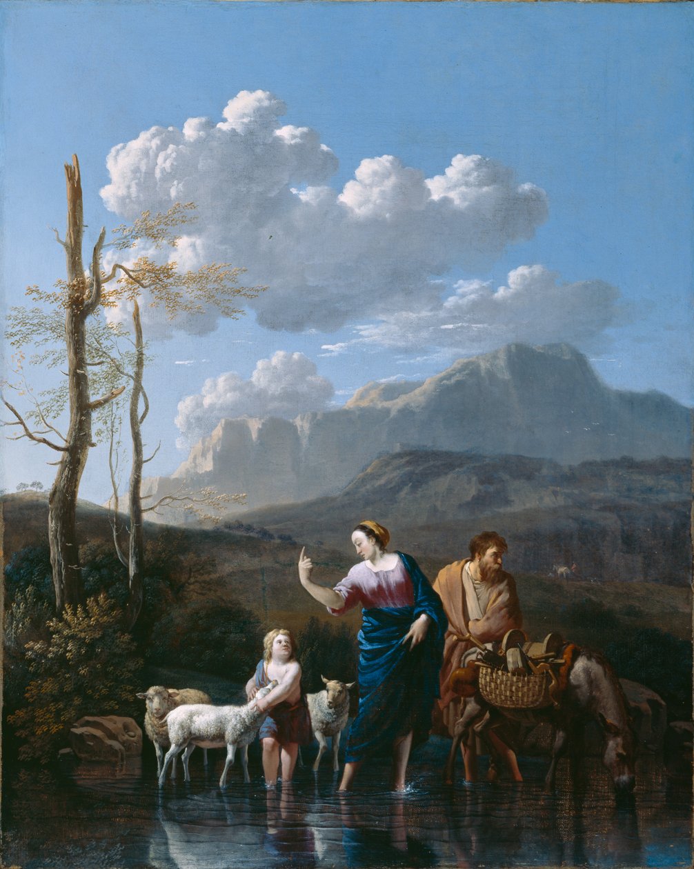 Rückkehr der Heiligen Familie aus Ägypten von Karel Dujardin