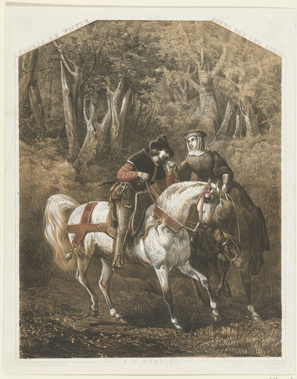 Floris V und Agnes van der Sluis, ca. 1270-1280 von Karel Frederik Bombled