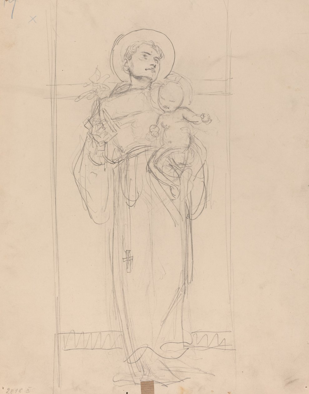 Stehender Heiliger mit dem Christkind von Karel Vitezslav Masek
