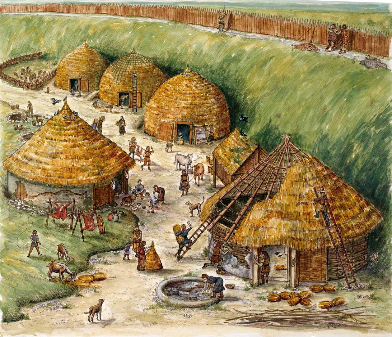 Danebury Hill Fort, Hampshire, 2. Jahrhundert v. Chr. von Karen Guffogg
