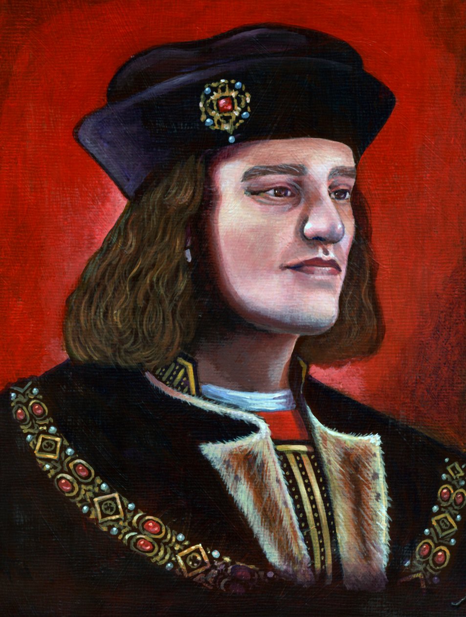 Zeitgenössisches Gemälde von König Richard III 1452-1485, 2013 von Karen Humpage