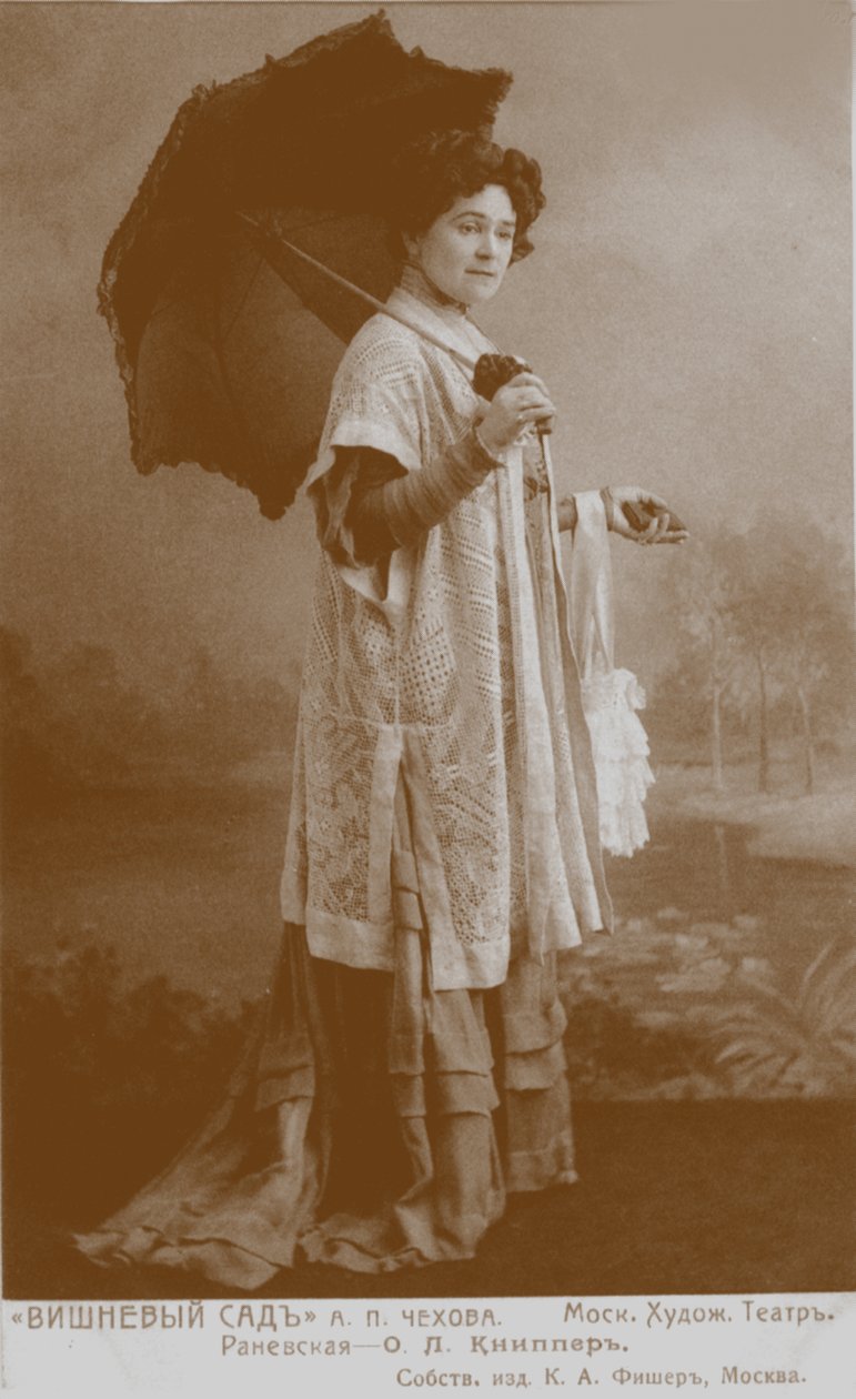 Olga Leonardovna Knipper-Tschechowa als Ranevskaya in Der Kirschgarten von Karl August Fischer