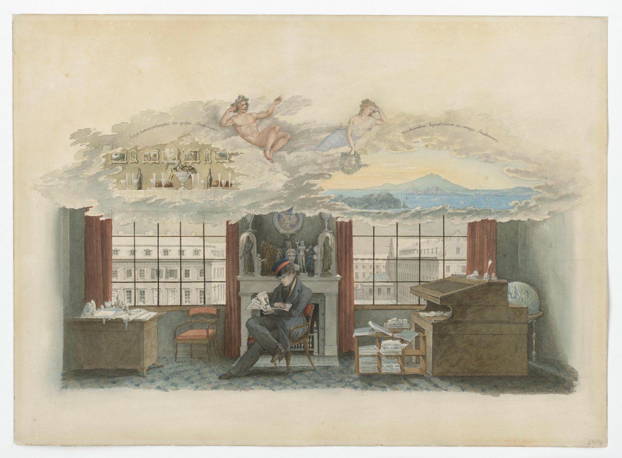 Berlin, Klosterstraße. Gewerbeinstitut. Beuth in seiner Dienstwohnung von Karl Friedrich Schinkel