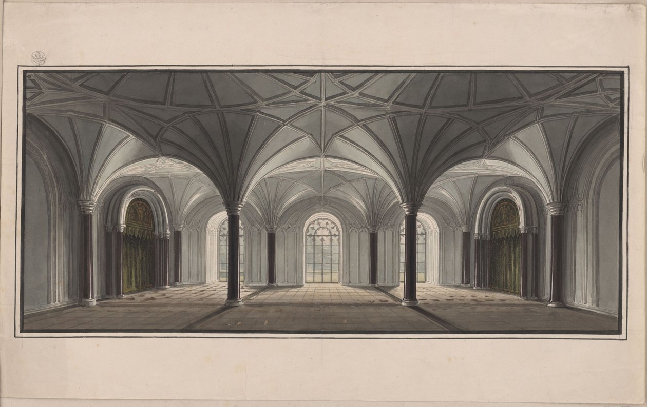 Berlin, Wilhelmstraße. Palais Radziwill. Entwurf zum Gartensaal von Karl Friedrich Schinkel