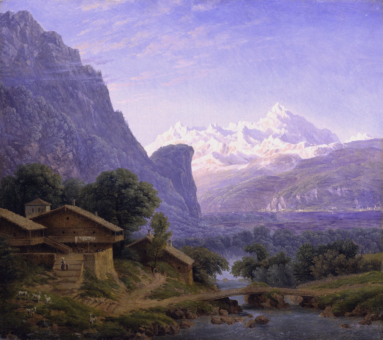 Blick auf den Mont Blanc von Karl Friedrich Schinkel