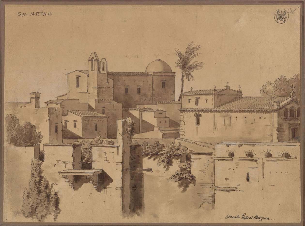 Kloster oder Kirche in Marsala auf Sizilien von Karl Friedrich Schinkel
