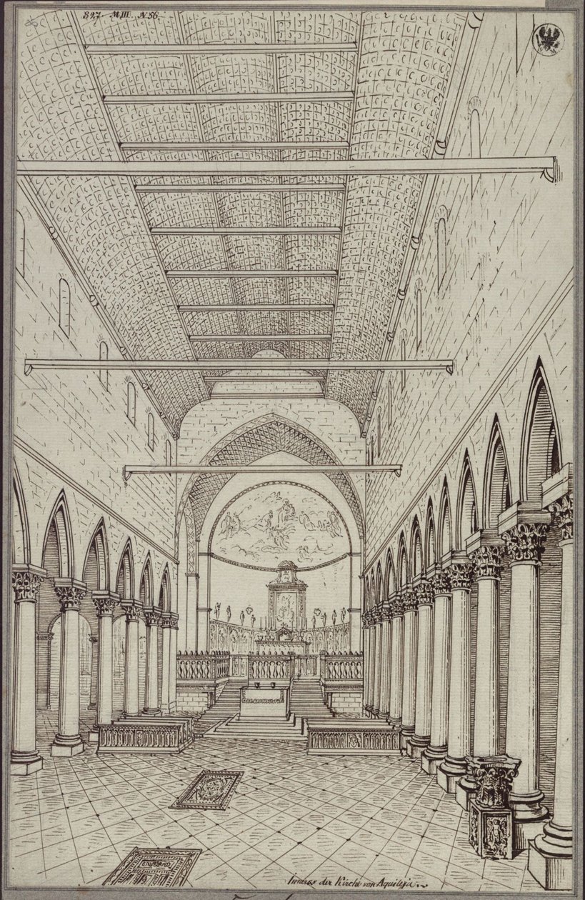 Das Innere des Doms von Aquileia von Karl Friedrich Schinkel