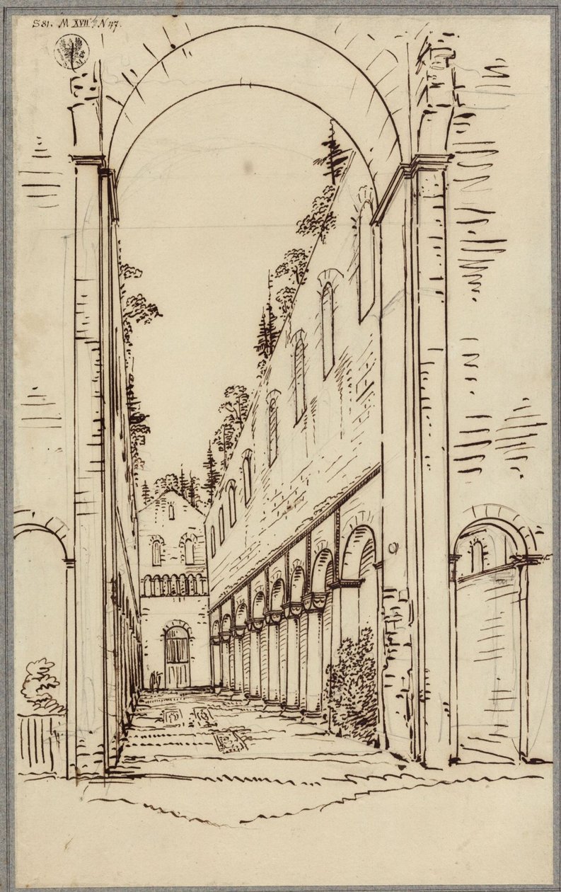 Klosterruine Paulinzella. Innere Ansicht von Osten von Karl Friedrich Schinkel