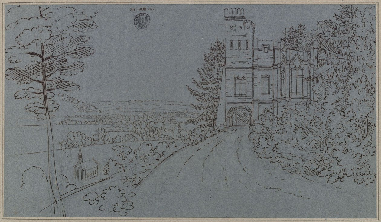 Köstritz. Künstliche Ruine im Schlosspark (?) von Karl Friedrich Schinkel