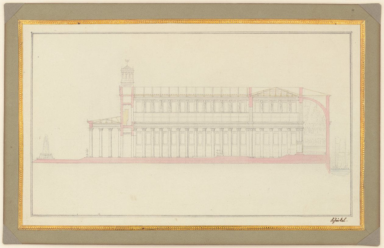 Längsschnitt einer Kathedrale für Berlin von Karl Friedrich Schinkel