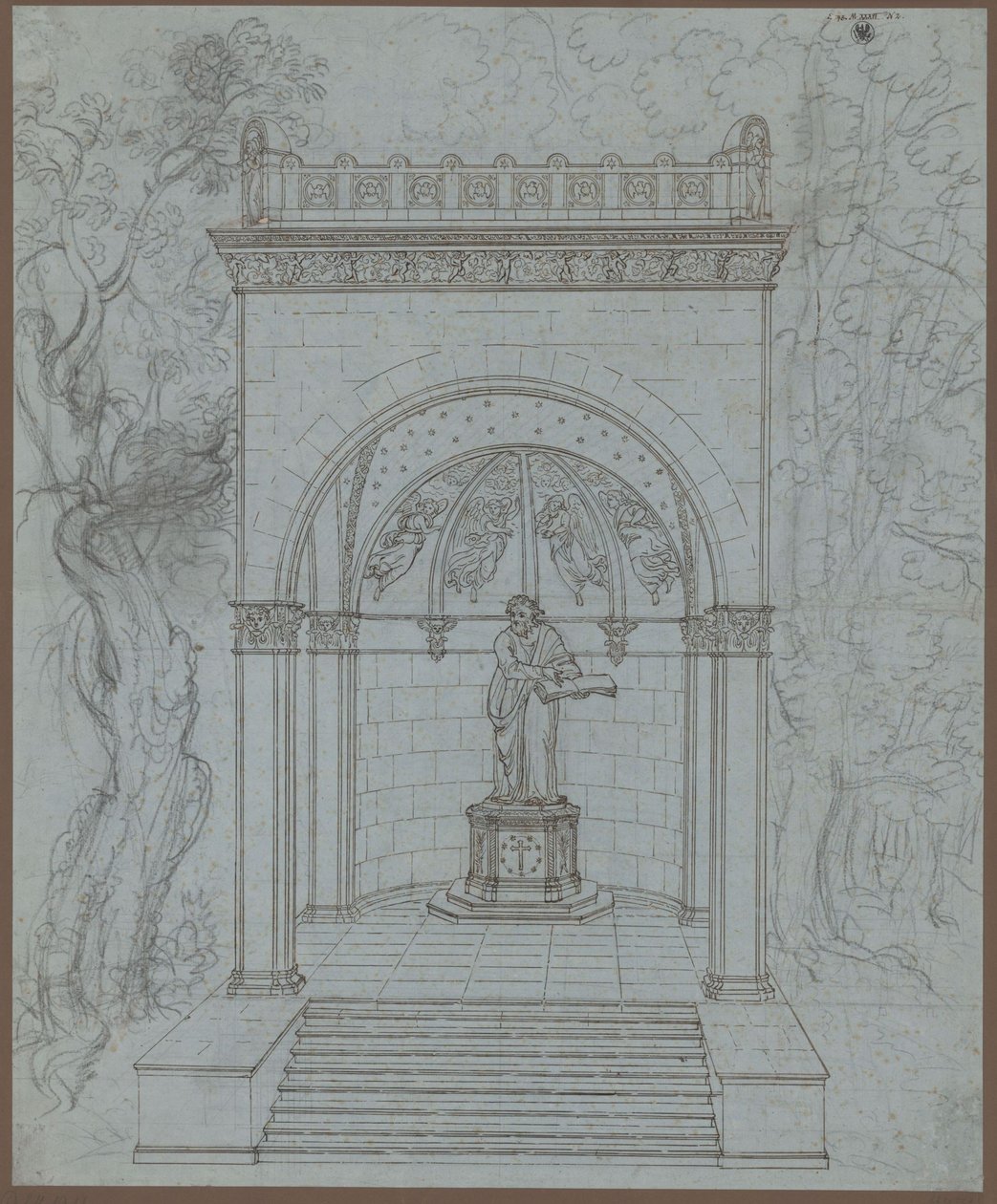 Mansfeld. Entwurf zu einem Luther-Denkmal von Karl Friedrich Schinkel