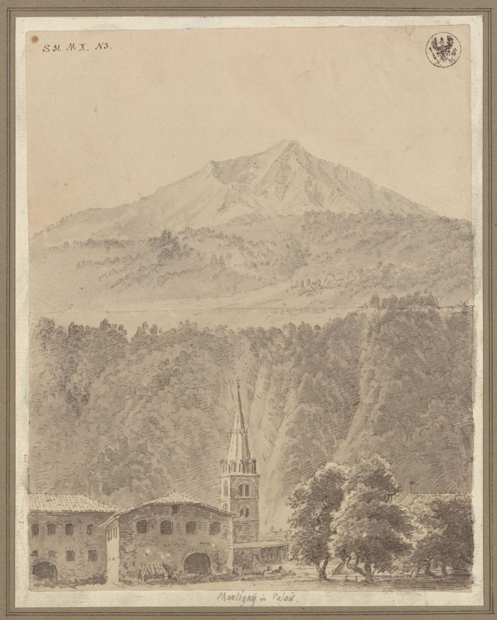 Martigny im Schweizer Kanton Wallis von Karl Friedrich Schinkel