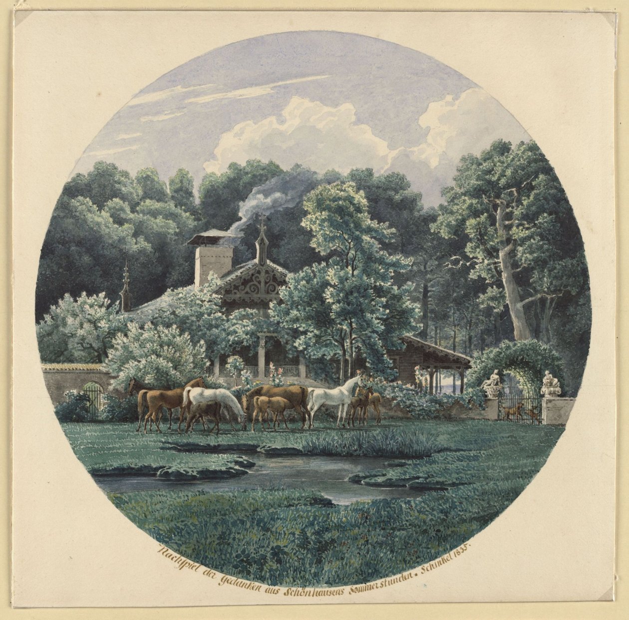 Niederschönhausen bei Berlin. Beuths Sommerhaus von Karl Friedrich Schinkel