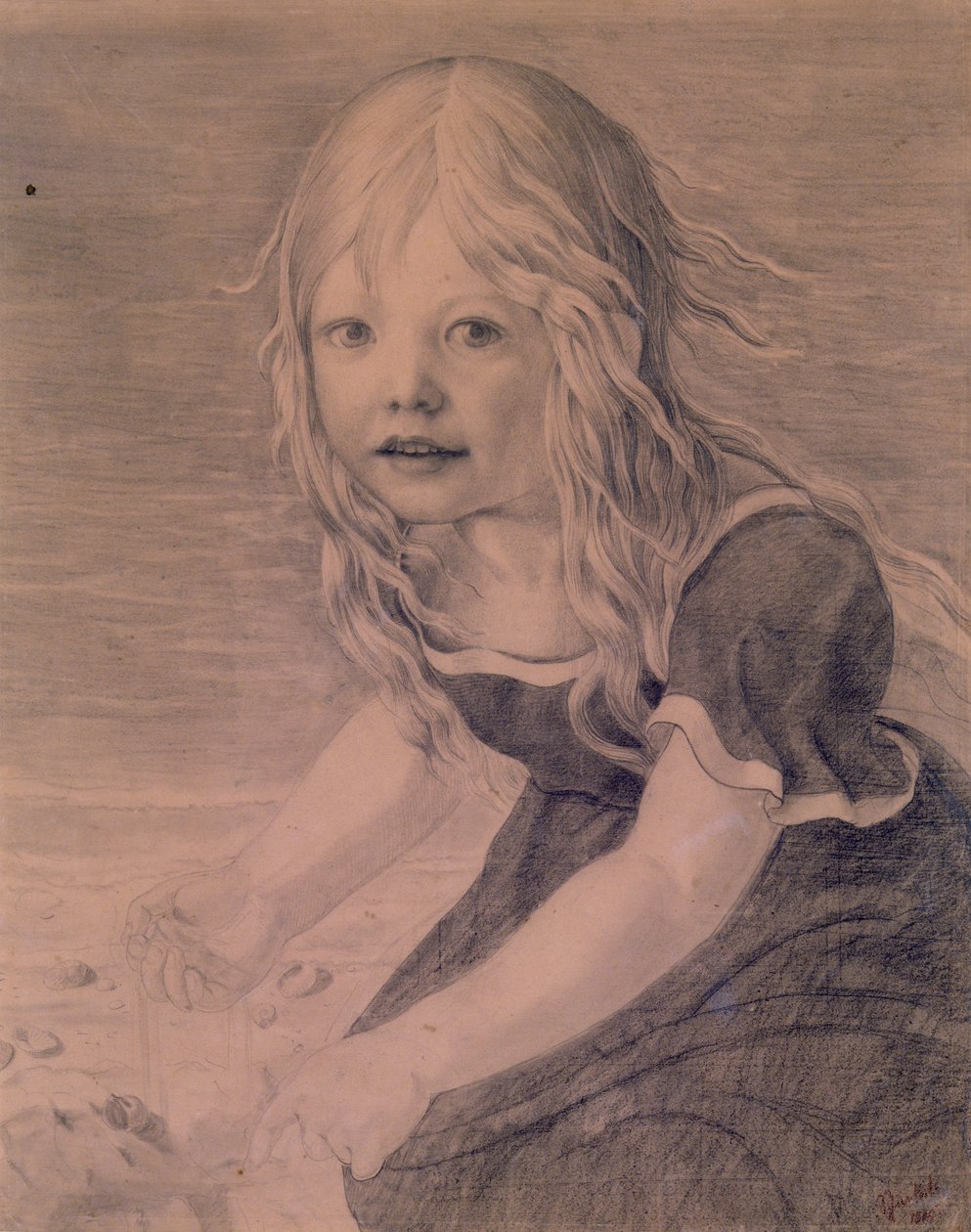 Porträt der Tochter des Künstlers, Marie, an der Küste von Karl Friedrich Schinkel
