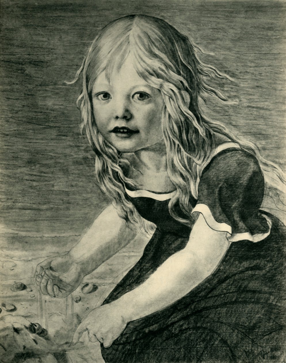 Porträt der Tochter des Künstlers, Marie, an der Küste, 1816, 1943 von Karl Friedrich Schinkel