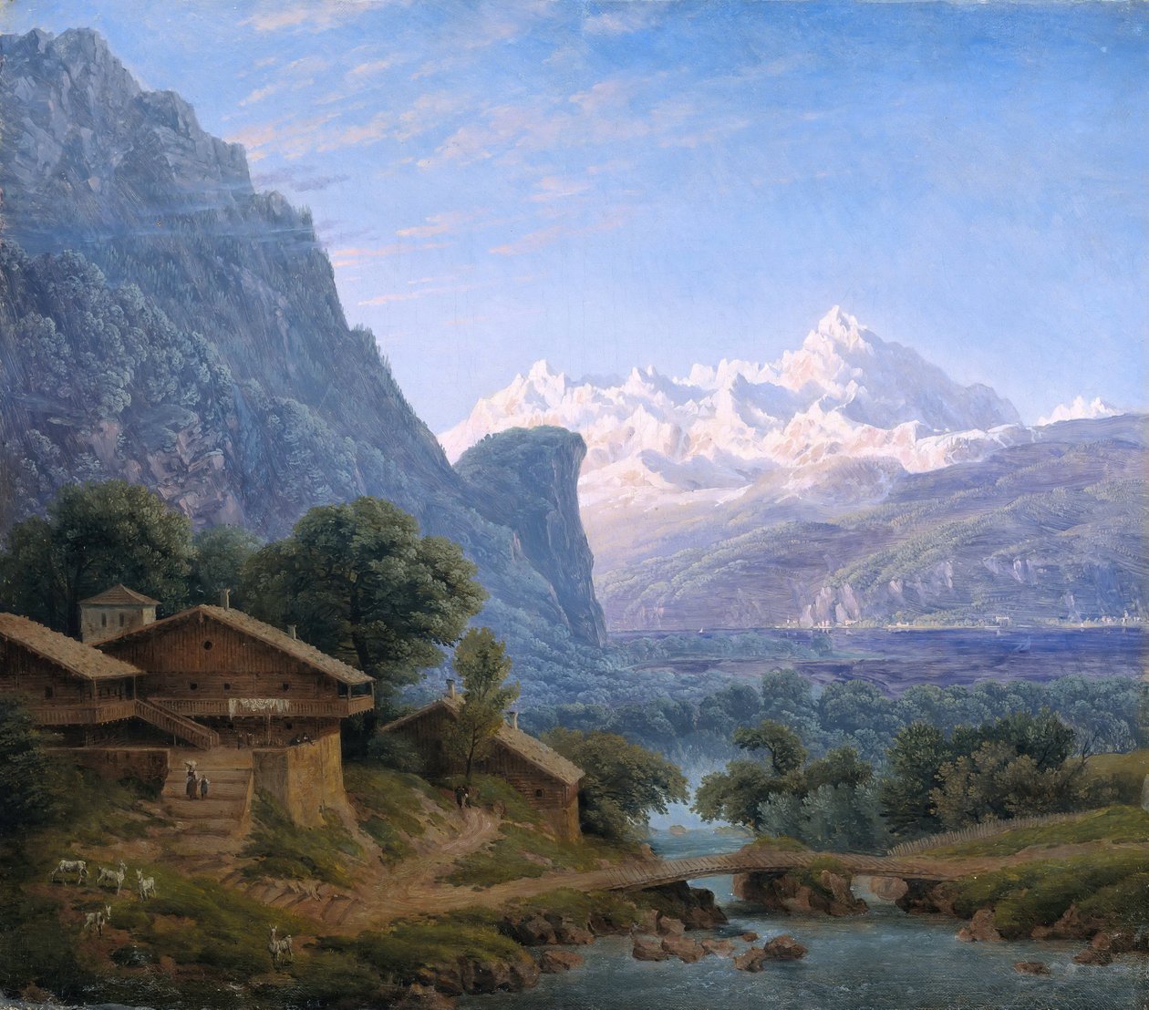 Blick auf den Mont Blanc von Karl Friedrich Schinkel