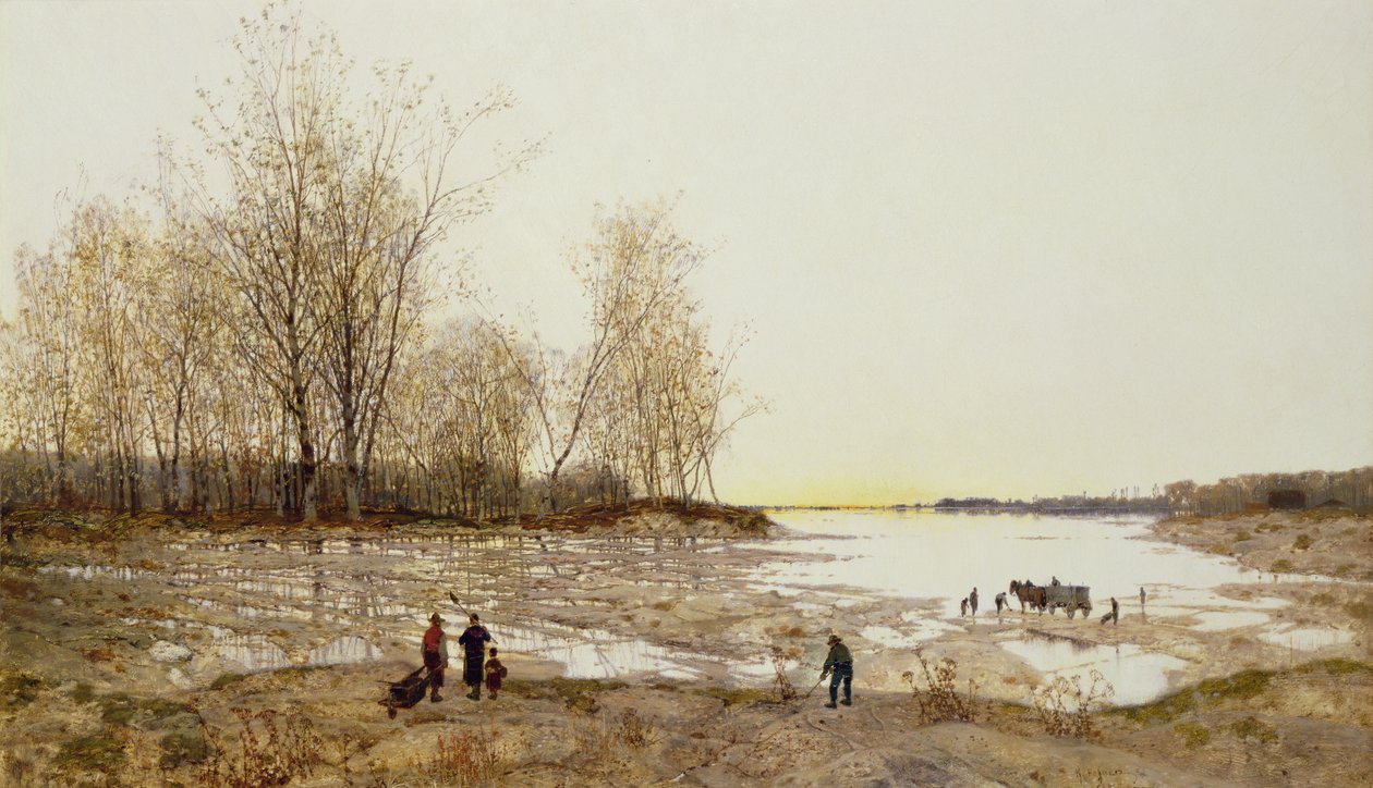 Überflutete Waldlandschaft, um 1875-80 von Karl Heffner